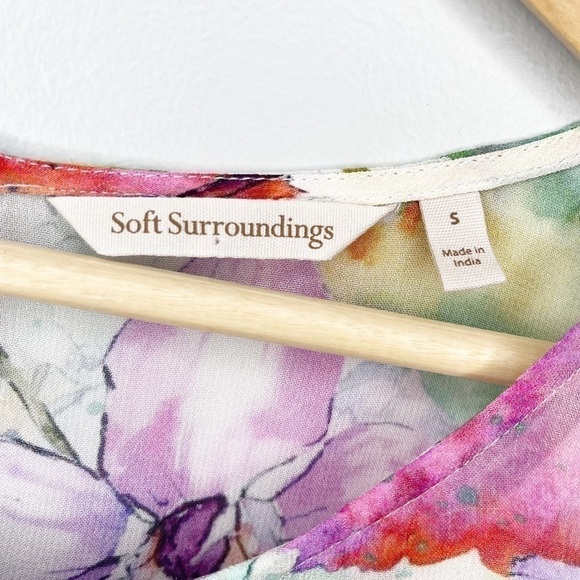 Soft Surroundings Coastal Breeze Floral Top and Tank Sz S - Picture 7 of 8